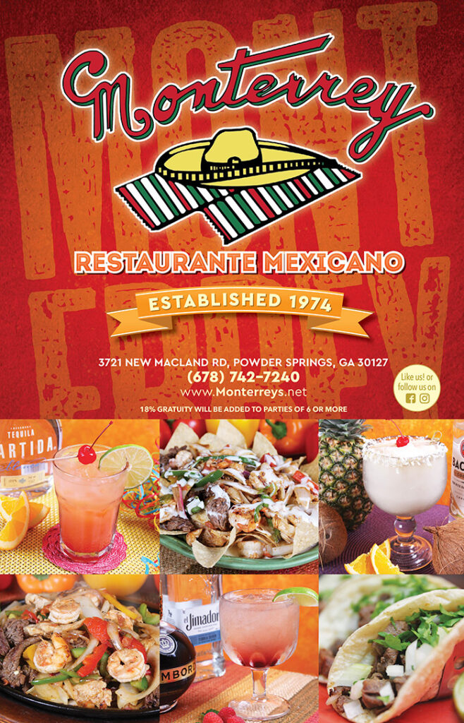 Menu Monterrey Mexican Restaurant